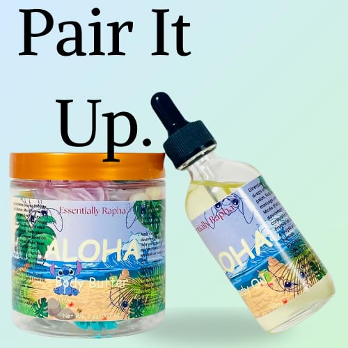 Aloha Body Butter, 7 Ounce Butter Rich Moisturizer with Mango, Sal, Shea Butter, Grapeseed and Coconut Oil. Tropical Scent with Coconut. Long Lasting Moisturizer, Age 7+