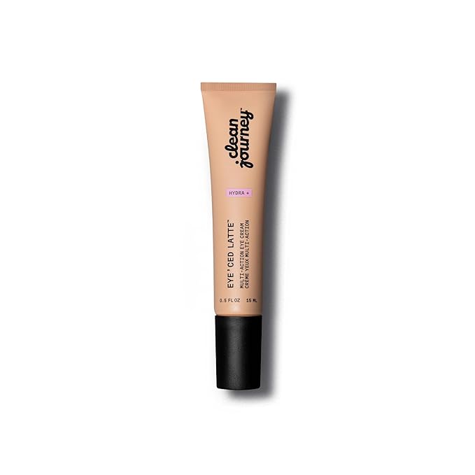 cleanjourney Hydrating Eye Cream, Brightening & De-Puffing Formula with Hyaluronic Acid & Caffeine for Smooth, Revitalized Under Eyes, Vegan, EWG Verified Skincare, Unscented, 0.5 Fl Oz