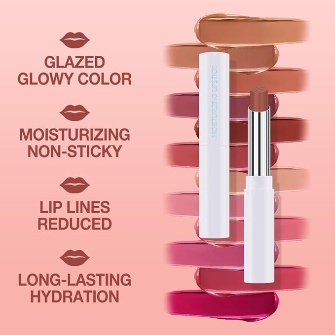 Warm Brown Nude Tinted Lip Balm, Hydrating Sheer Soft Matte Finish Lipstick for Women, Creamy Natural Color Lip Tint Balm Lightweight And Non-greasy Lip Glow Long Lasting Waterproof for Dry Lips 03#