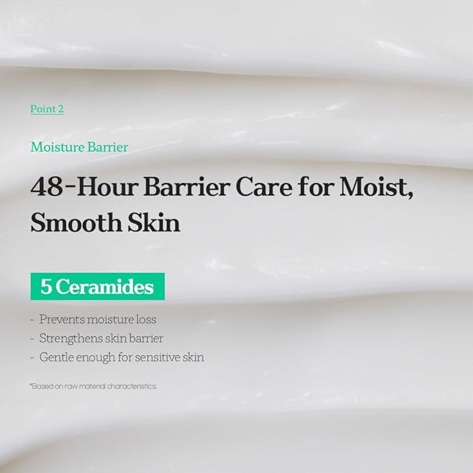 Aqua Hydrating Smooth Moisturizer for Long-lasting Skin Moisture Barrier with Xylitylglucoside & 5 types of Ceramides [Vegan & Korean Skincare] - 1.69 fl. oz.