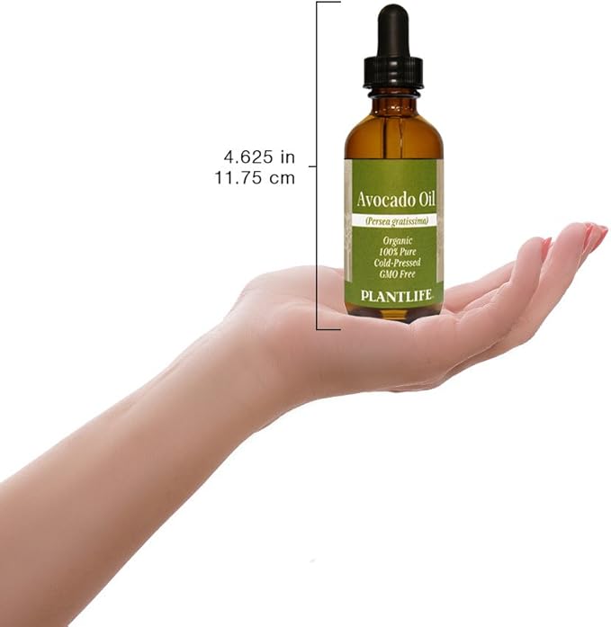 Plantlife Avocado Carrier Oil - Cold Pressed, Non-GMO, and Gluten Free Carrier Oils - for Skin, Hair, and Personal Care - 2 oz