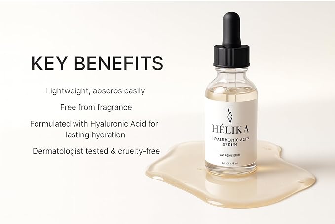 Hyaluronic Acid Serum for Face – Hydrating & Plumping Facial Serum with Niacinamide, Aloe & Witch Hazel – Deep Moisture, Fine Line Smoothing – Fragrance-Free, Made in USA – 1 fl oz