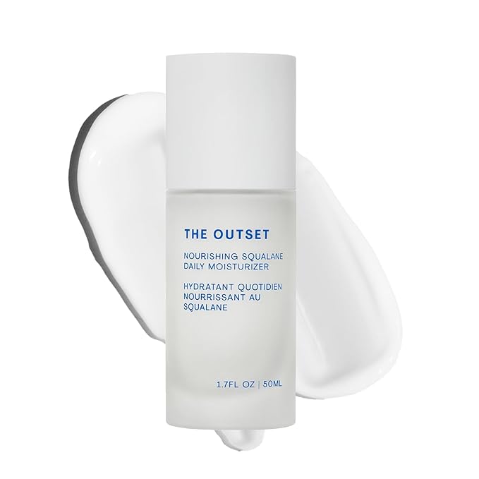 The Outset Squalane Daily Face Moisturizer, Hydrating Barrier Repair Face Cream, Non-Comedogenic, Fragrance-Free, Gluten Free Clean Vegan Facial Moisturizer for Sensitive & All Skin Types – 1.7 fl oz