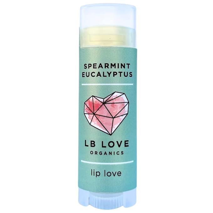 Lip Love | Organic Lip Balm | Organic beeswax and Plant Based | Natural Lip Balm (Spearmint Eucalyptus)