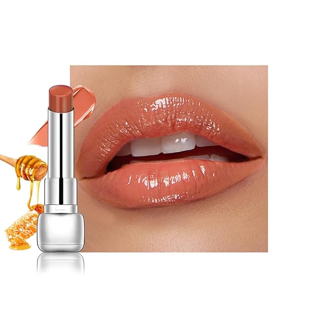 Bright Orange Plumper Moisturizing Butter Lipstick for Women, Natural Tinted Lip Balm Shine Nourishing Hydrating Lip Gloss Stain for Dry Lips, Lightweight Lip Liner Care Makeup,Vegan 1Pc Orange