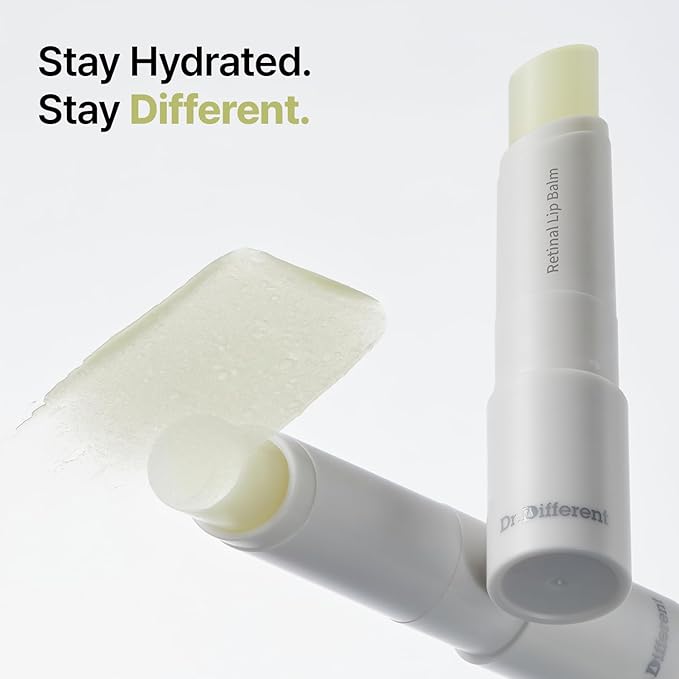 Dr.Different Retinal Lip Balm Clear, Anti-Wrinkle Lip Treatment with Deep Hydration & Long-Lasting Moisture, K-Skincare made by Korean Dermatologist, 0.14oz