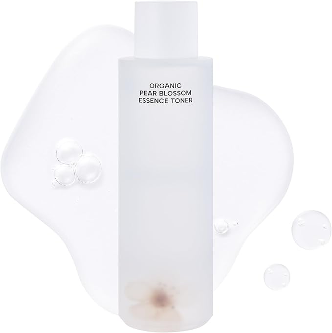 Whamisa Organic Pear Blossom Essence Toner, Fermented Ingredient Formula for Radiant Skin, Facial Toner, Revitalizing, Hydrating, Moisturizing, Korean Skin Care (160ml)