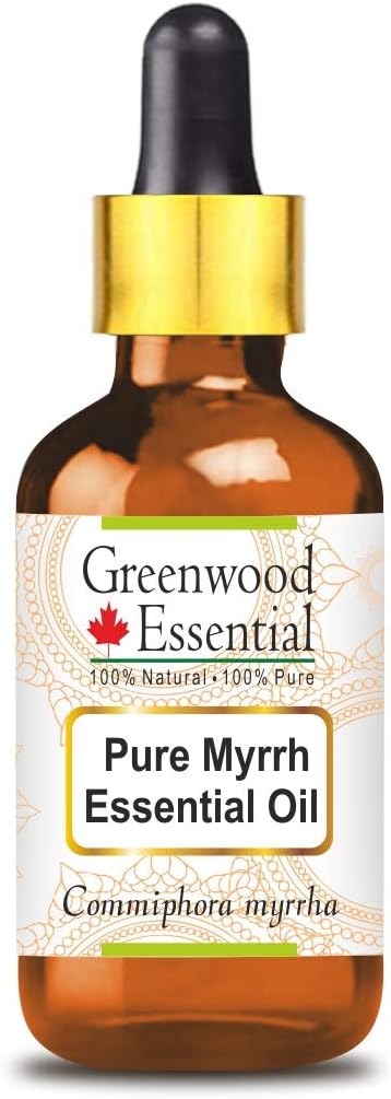 Greenwood Essential Pure Myrrh Essential Oil (Commiphora myrrha) with Glass Dropper 15ml (0.50 oz)