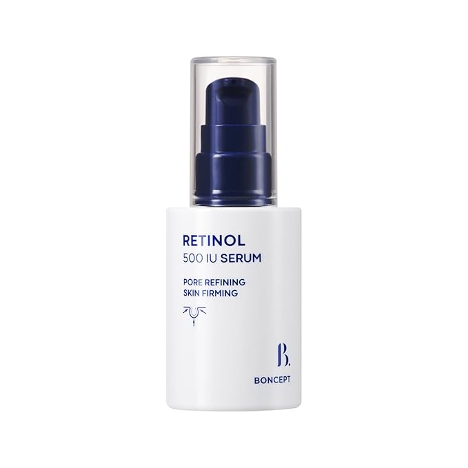 Retinol 500 IU Serum – Korean Skin care for Anti aging, Pore care, Wrinkle, Lifting for All Skin Types with Bakuchiol, Squalane, Hyaluronic Acid | 1.01 fl. oz. / 30 ml