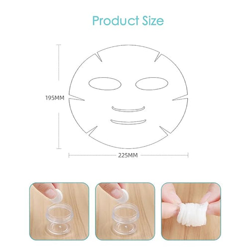 100PCS Natural Pure Cotton Dry Compressed Facial Mask Sheet, DIY Facial Skin Care Great for Home and Travel, Disposable Mask Paper, Individually Packaged Like Candy