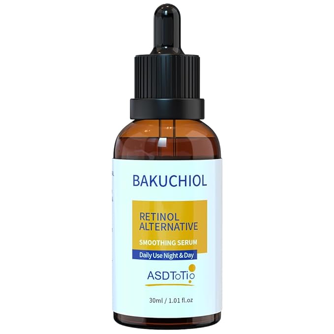 Bakuchiol Retinol Alternative Face Serum - With Niacinamide, Hyaluronic Acid & Vitamin E for Wrinkle Reduction Skin Firming & Smoothing, Sensitive Skin Care (1 fl.oz / 30ml)