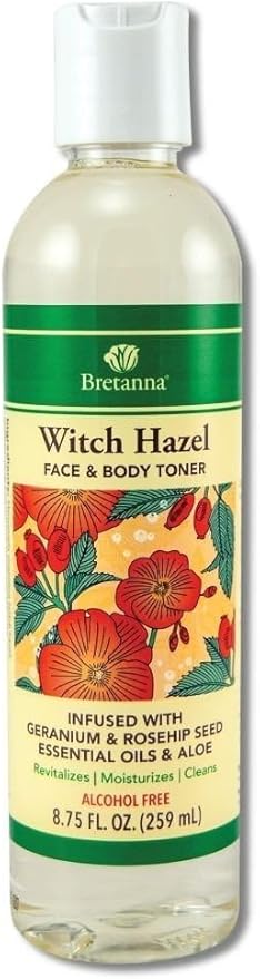 BretanBretna Witch Hazel Toner Geranium Rosehip, 8.75 fl oz