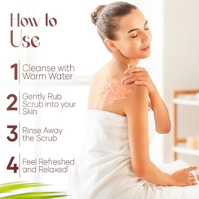 MYSTÉRE BEAUTÉ Himalayan Salt Body Scrub Twin Pack (12 oz x 2) - with Collagen, Rose Oil & Stem Cells - Exfoliating Scrub for Cellulite, Acne & Stretch Marks - Natural Skin Care Gift Set