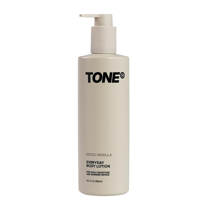 TONE Everyday Body Lotion, 12.2 Oz, Coco Vanilla, Fast Absorbing & Hydrating Body Lotion for All Skin Types Made with Shea Butter and Vitamin E for Soft Skin, Paraben-Free