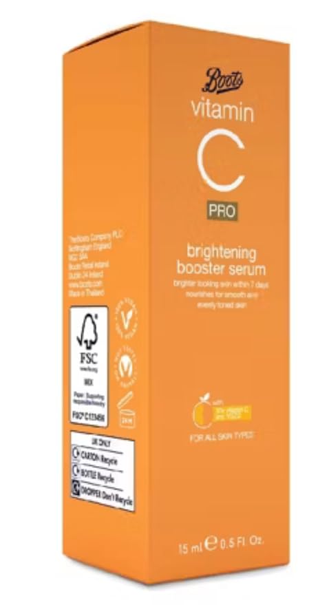 Boots Vitamin C PRO Brightening Booster Serum 05. oz (15ml.)