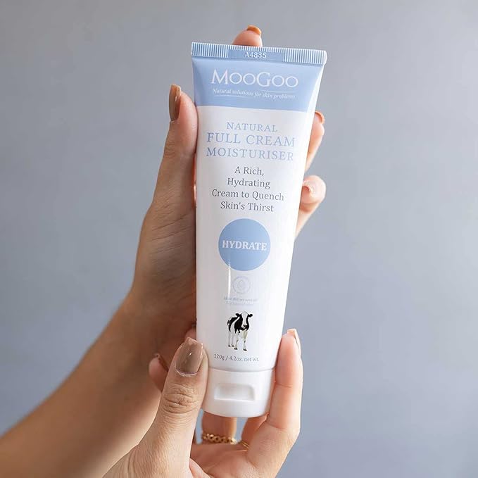 MooGoo Natural Full Cream Moisturizer - Ultra-Hydrating Repair for Dry, Itchy, Sensitive Skin - For Face and Body (4.2 Ounce)
