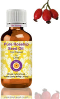 Deve Herbes Pure Rosehip Seed Oil (Rosa rubiginosa) | Cold Pressed | Natural | Undiluted | For Diluting Essential Oils | For Hair, Skin & Massage | Men & Women | 30ml