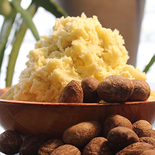 3CAYG Raw Organic Ivory Shea Butter 5LB Pail Clean Ready to Use Bulk Shea Butter Raw African Shea Butter Great for Body Butters Soap Making Haircare Skincare DIY Beauty Products (5LB)