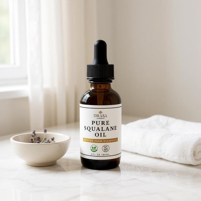 Pure Squalane Oil Moisturizer with 100% Sugarcane Derived Squalane for Face, Body, Skin and Hair - Face Oil 2 fl. oz.