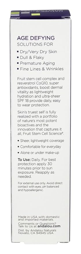 Andalou Naturals Daily Defense with SPF 18 Age-Defying Facial Lotion - 2.7 fl oz