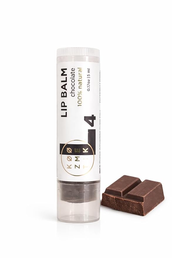 Chocolate Lip Balm | 100% Natural Lip Balm Moisturizer with Shea Butter, Cocoa Butter, Beeswax & Almond Oil | Hydrating Lip Care for Soft, Smooth & Healthy Lips | L4 KØØZMETIK