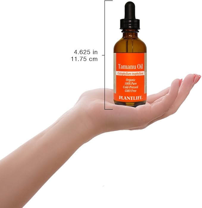Plantlife Tamanu Carrier Oil - Cold Pressed, Non-GMO, and Gluten Free Carrier Oils - for Skin, Hair, and Personal Care - 2 oz