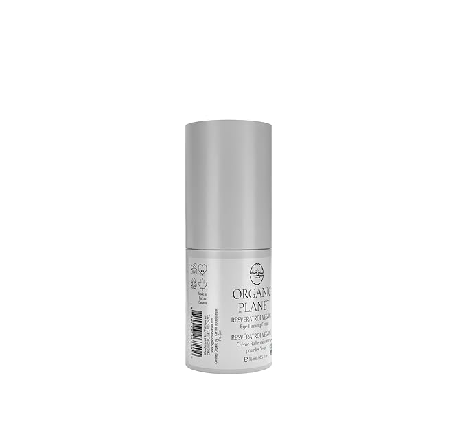 Resveratrol Vegan C Eye Firming Cream – USDA Certified Organic Anti-Aging Under Eye Treatment for Wrinkles & Dark Circles – Plant-Based Brightening & Lifting – 0.5 Fl Oz
