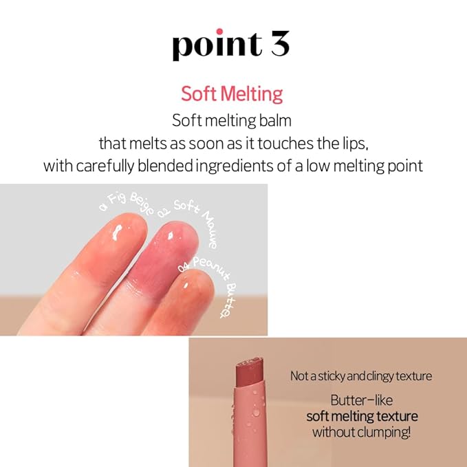 Etude Ginger Sugar Melting Balm Stick 04 Peanut Butter | Tinted Moisturizing Lip balm | Natural Ingredients Hydrate Ginger, Sugar, Shea Butter Moisturizing Relaxing Effect | K-Beauty