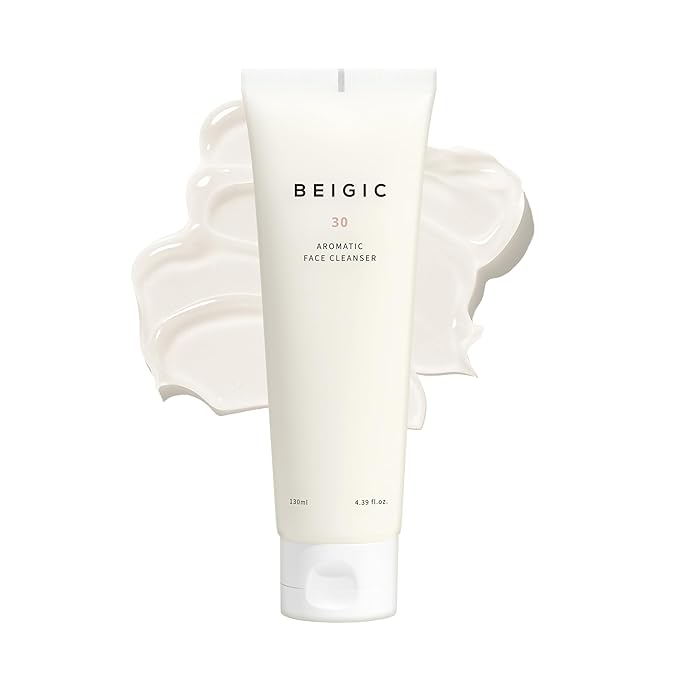 BEIGIC Aromatic Face Cleanser - Gentle Foaming Vegan Face Wash with Hyaluronic Acid & Micellar Water for sensitive skin (4.39 fl oz)