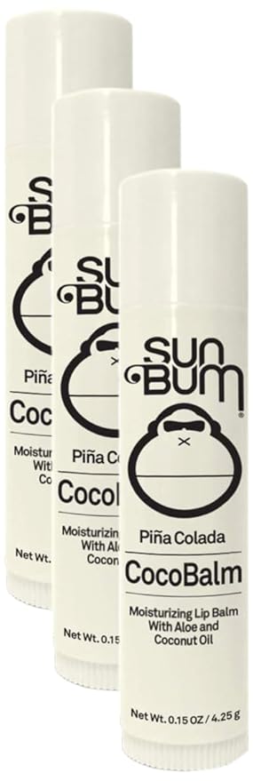 Sun Bum Piña Colada Cocobalm | Hydrating Lip Balm with Aloe |Paraben Free, Silicone Free, | 0.15oz Stick (20-48058) (Pack of 3)
