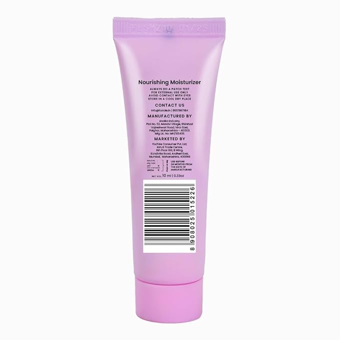 FoxTale Nourishing Ceramide Face Moisturizer with Niacinamide for 100 Hr Hydration, Lightweight & Non-Sticky, For Soft & Glowing Skin, Men & Women, All Skin Types, 10 ml