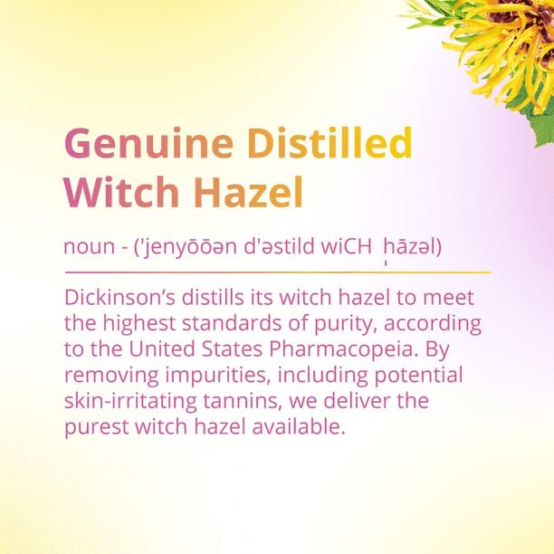 Dickinson's Original Witch Hazel Refreshingly Clean Cleansing Cloths with Aloe, 4 Pack, 25 Cloths per Pack