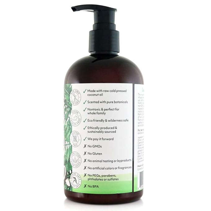 Coco Fiji Face & Body Lotion Infused With Coconut Oil | Lotion for Dry Skin | Moisturizer Face Cream & Massage Lotion for Women & Men | Cucumber Melon 12 oz, Pack of 3