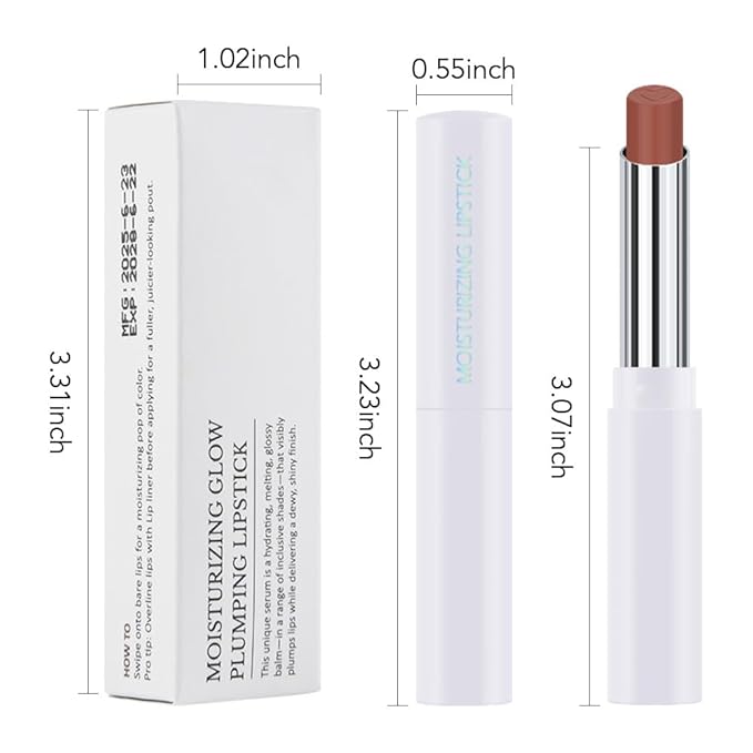 Warm Brown Nude Tinted Lip Balm, Hydrating Sheer Soft Matte Finish Lipstick for Women, Creamy Natural Color Lip Tint Balm Lightweight And Non-greasy Lip Glow Long Lasting Waterproof for Dry Lips 03#