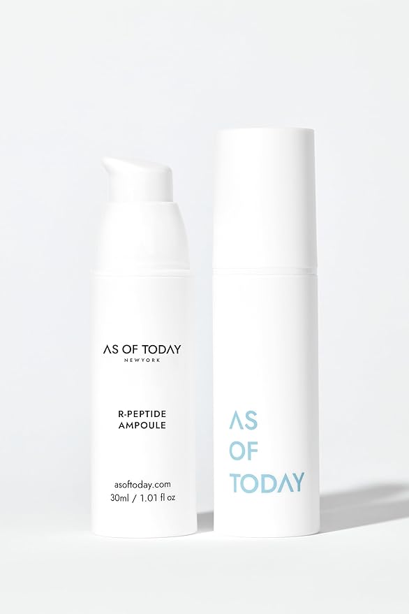 AS OF TODAY R-Peptide Ampoule/Serum | 1% Peptide Anti-Aging Serum | Hydrating Hyaluronic Acid & Vitamin E | Firming, Wrinkles & Deep Moisture | Clean Beauty | Clinically Proven |1 fl oz