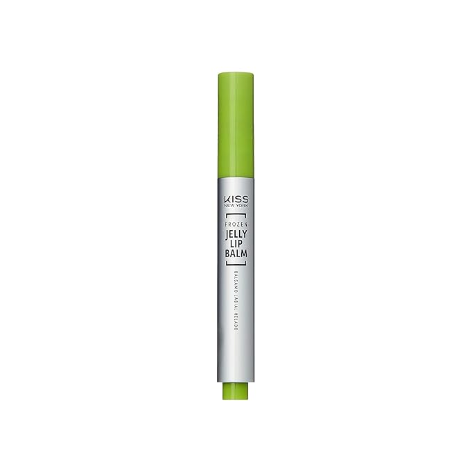 KISS NEW YORK Frozen Jelly Lip Balm Pen, High Shine Lip Gloss for Sheer Tint, Hydrating Melting Lipstick With Hyaluronic Acid, Cooling Effect With Menthol, Non-Sticky (Color Changing Green Apple)