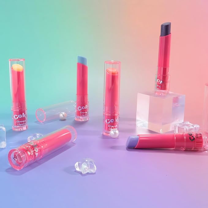 BINGBRUSH Color Changing Lipstick Set, PH Lip Balm Mood Lipstick, Natural Color-Changing Tint with Deep Moisture, Long Lasting Personalized Lip Gloss for Daily Wear or Gifts (04# Mint Crush)