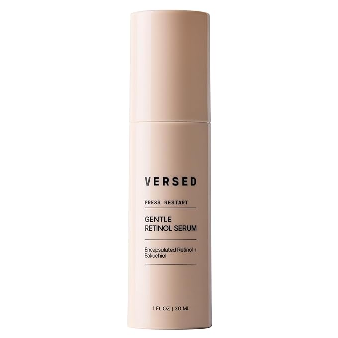 Versed Press Restart Gentle Retinol Serum - Bakuchiol Anti-Aging for Even Skin Tone, Fine Lines and Wrinkles for Sensitive Skin (Press Restart Retinol Serum - 1 Fl Oz (Pack of 1))