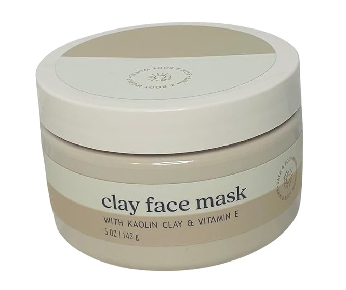 Bath and Body Works Face Clay Face Mask With Kaolin Clay, Bentonite Clay, and Vitamin E, 6.5 oz