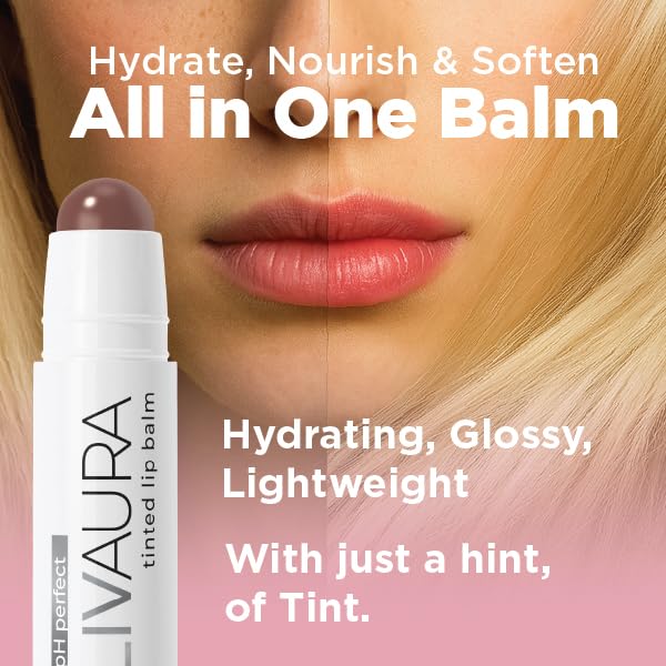 Tinted Lip Balm pH Activated Colored LipBalm, Hydrate, Glossy, Lightweight, Moisturize & Tint with Shea Butter, tinted lip balm for women, Premium Quality, Made in the USA (Mahogany)