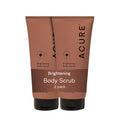Acure Brightening Body Scrub - Exfoliating Body Scrub with Sea Salt, Scrubber for Men & Women to Smooth Sensitive Skin & Remove Dead Skin Cells, Exfoliator with Clay & Niacinamide - 6 fl oz (2 Pack)