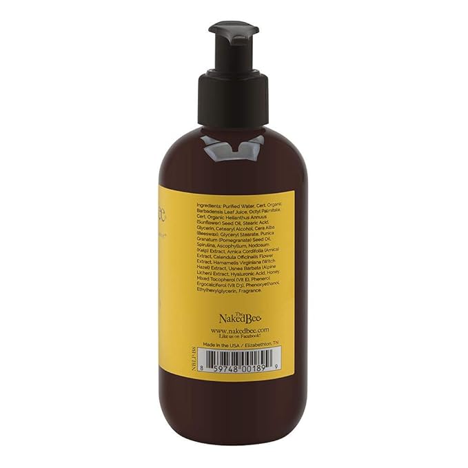 The Naked Bee Nourishing Body Lotion for All Skin Types (8 oz) Moisture Replenishing Lotion for Dry Skin with Pomegranate & Honey