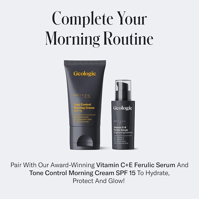 Geologie Moisturizing Face Cream with SPF 15 | Daily Hydrating Cream with Hyaluronic Acid & Niacinamide | Lightweight | For Men & Women (Pack of 2)