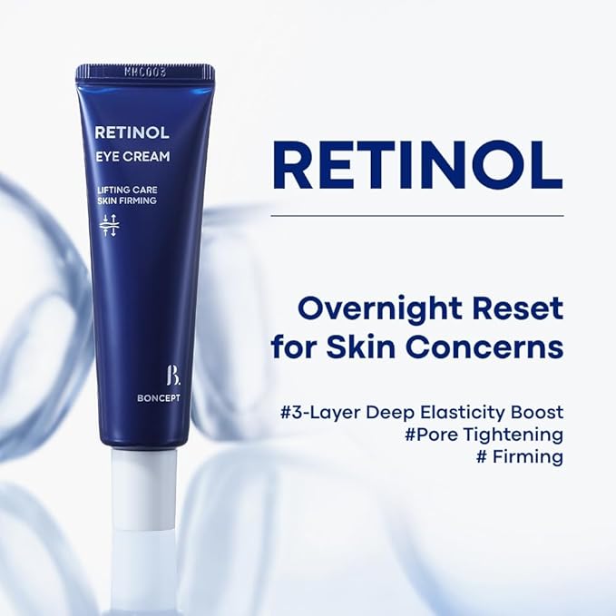 Retinol Eye Cream – Korean Skin care for Anti aging, Dark Circles, Fine Lines, Wrinkles with Bakuchiol, panthenol, Hyaluronic Acid | 0.84 fl. Oz. / 25ml