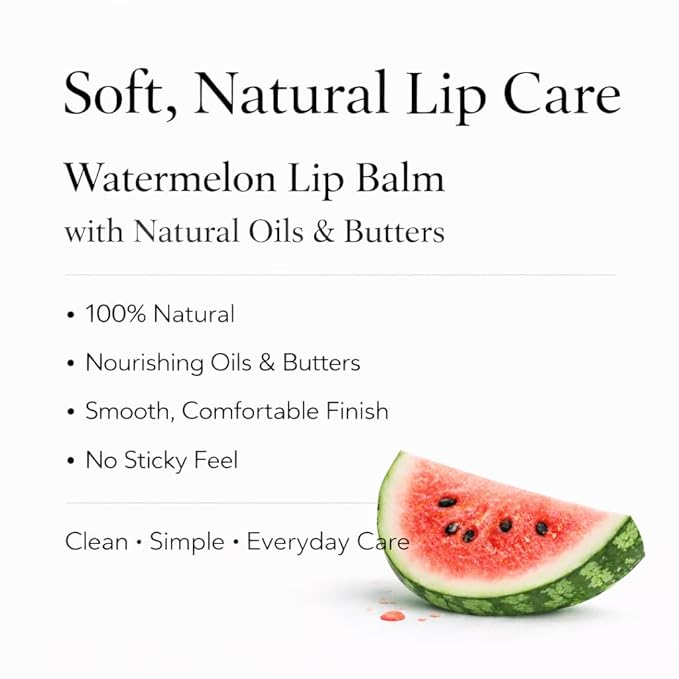 Watermelon Lip Balm | Natural Lip Balm & Moisturizer with Shea Butter, Cocoa Butter, Beeswax & Almond Oil | Hydrating Formula for Soft, Smooth & Healthy Lips | L5 KØØZMETIK