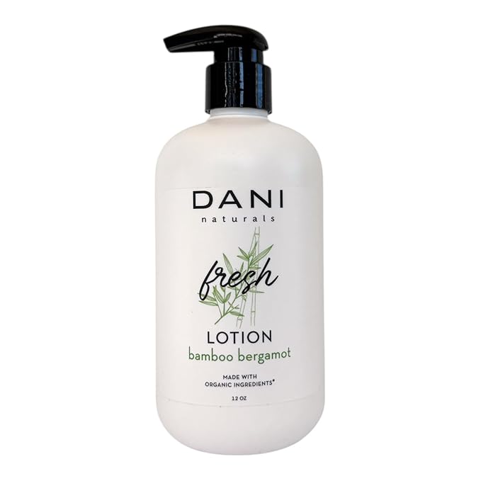 DANI Naturals Bamboo Bergamot Hydrating Lotion, Vegan Paraben-Free, Made with Organic Ingredients, 12 fl oz