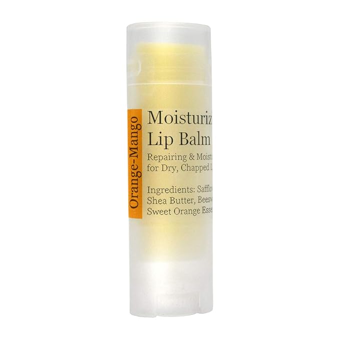 RD Alchemy - 100% Natural & Organic Moisturizing Lip Balm Best for Dry, Chapped, & Cracked Lips-Beeswax, Shea Butter & Essential Oils for Long Lasting Hydration (Orange-Mango)