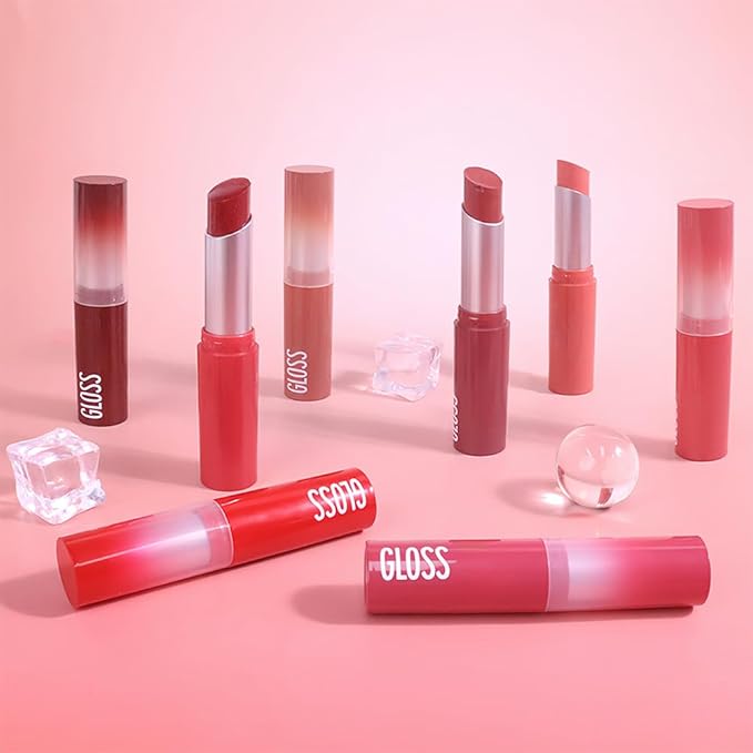 1Pc Nude Brown Butter Lipstick Tinted Lip Balm, Shine Moisturizing Plumper Lipstick for Women,Natural Nourishing Hydrating Lip Gloss Stain for Dry Lips,Lightweight Lip Liner Care Vegan Makeup
