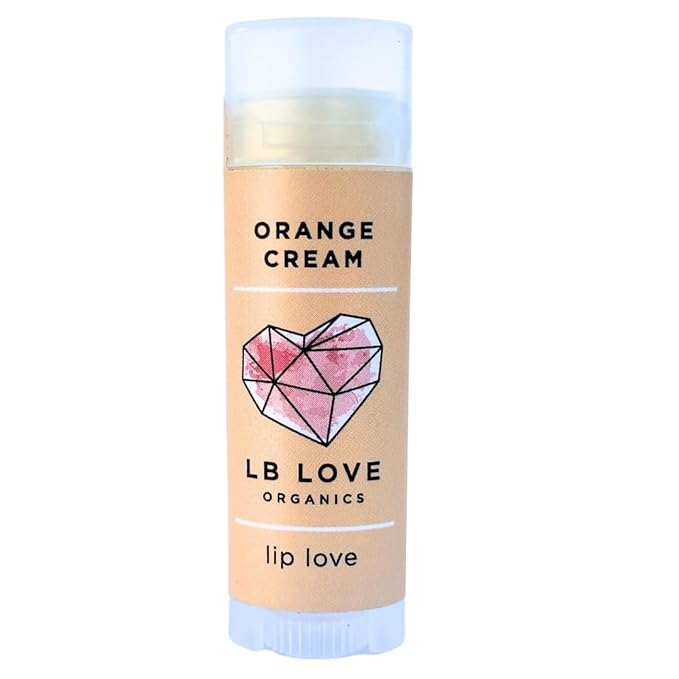 Lip Love | Organic Lip Balm | Organic beeswax and Plant Based | Natural Lip Balm (Orange Cream)