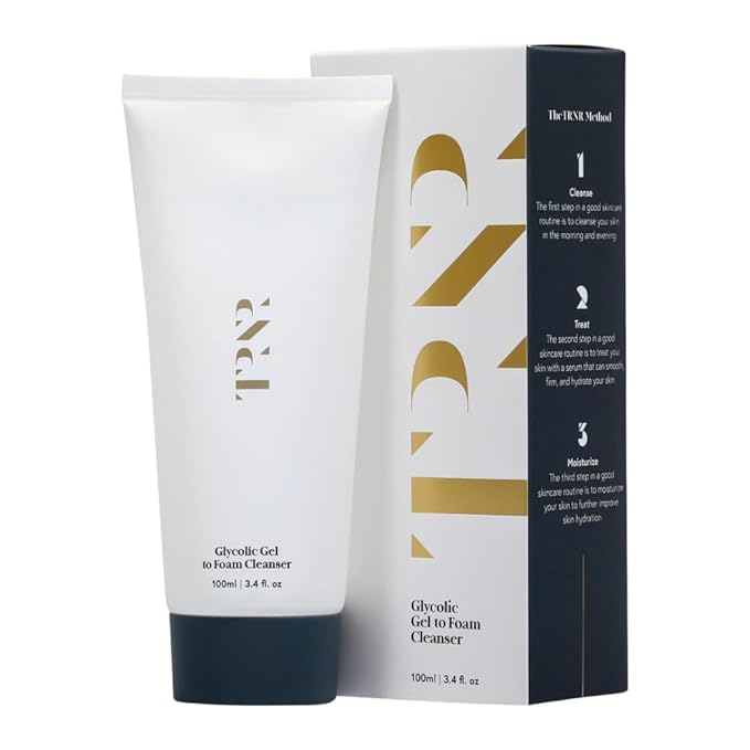 Glycolic Acid Gel To Foam Face Cleanser (100ml/3.4oz) | Foaming & Exfoliating Face Wash| Natural, Plant-Based & Science-First Face Wash for Men & Women | With of Green Tea & Aloe Leaf Extracts